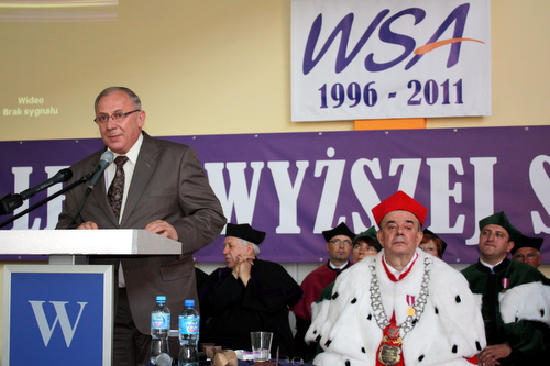 Prezydent Łomży Mieczysław Czerniawski i rektor Roman Engler