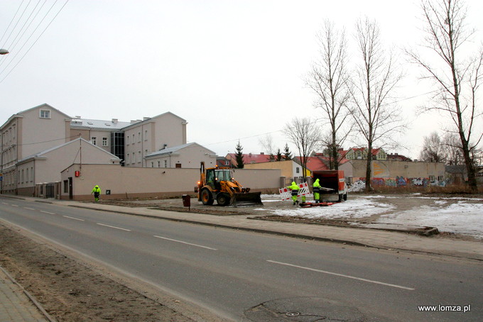 teren przy ulicy Giełczyńskiej na którym zlokalizowany będzie parking