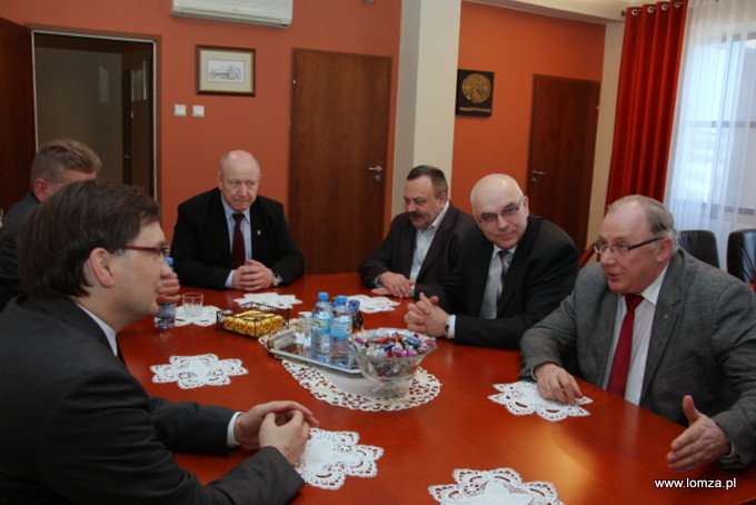 z Europosłem Zbigniewem Ziobro spotkali się m.in. Prezydent Łomży Mieczysław Czerniawski i Starosta Łomżyński Lech Szabłowski