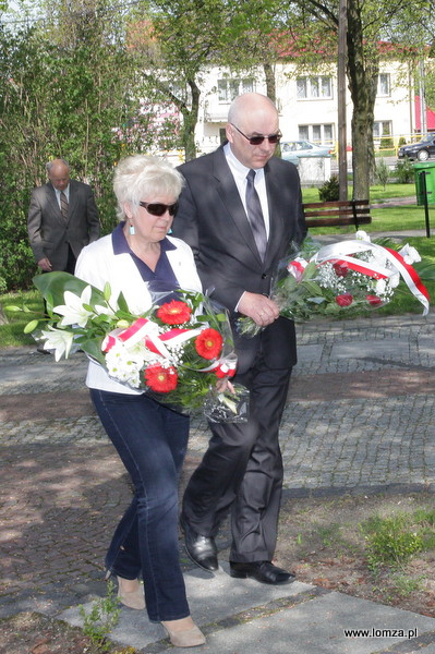 zastępca Prezydenta Łomży Mirosława Kluczek i Starosta Łomżyński Lech Szabłowski