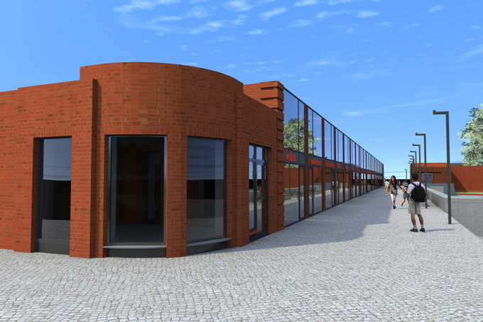 projekt koncepcyjny pn. „Przebudowa i modernizacja pawilonów handlowo-usługowych w rejonie dworca PKS w Łomży”, autorstwa mgr inż. architekta Andrzeja Popławskiego