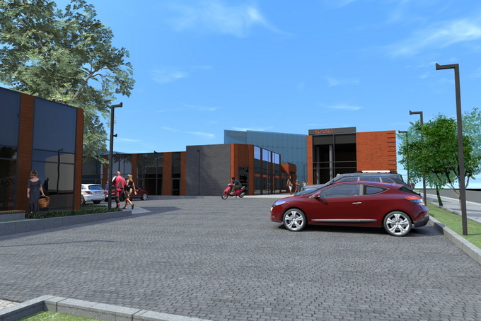 projekt koncepcyjny pn. „Przebudowa i modernizacja pawilonów handlowo-usługowych w rejonie dworca PKS w Łomży”, autorstwa mgr inż. architekta Andrzeja Popławskiego