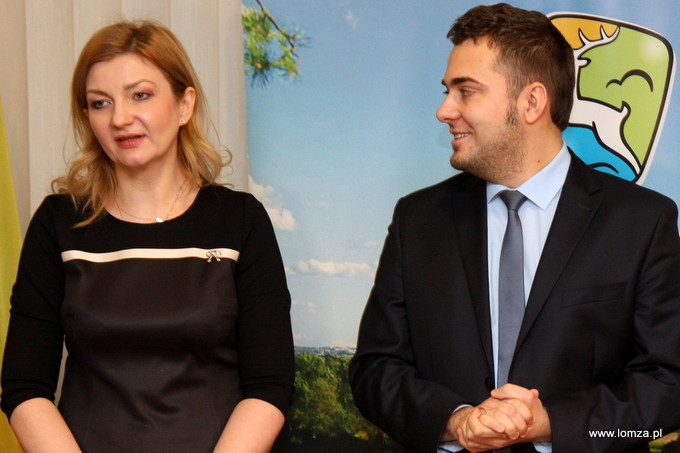 Prezydent Mariusz Chrzanowski i jego zastępca Agnieszka Muzyk