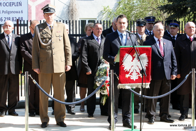 okolicznościowe przemówienie odczytał Prezydent Łomży Mariusz Chrzanowski