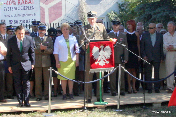 przemawia mjr Krzysztof Rabek, Kierownik Warsztatów Technicznych Jednostki Wojskowej 4224 w Łomży 