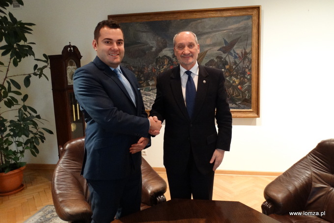 Prezydent Łomży Mariusz Chrzanowski i Minister Obrony Narodowej Antoni Macierewicz