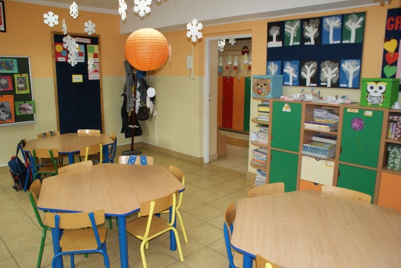Szkoła Podstawowa nr 2. Sala zabawy i pracz twórczej sześciolatka