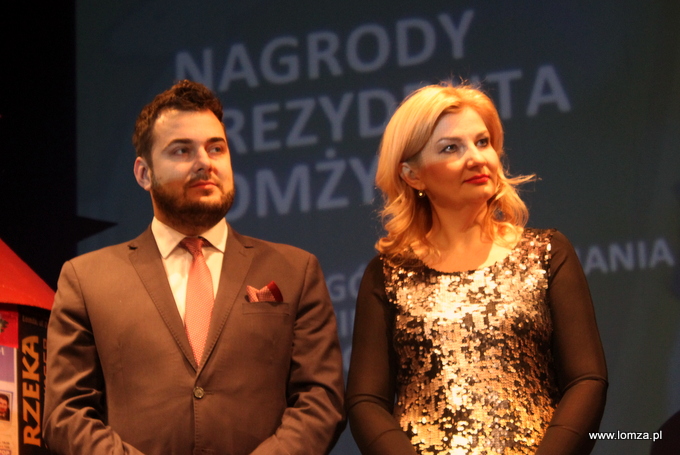Prezydent Łomży Mariusz Chrzanowski i jego zastępca Agnieszka Muzyk