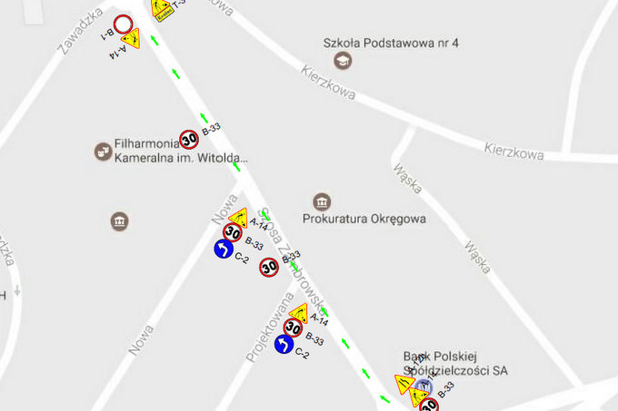 ul. Szosa Zambrowska na odcinku od ronda Lutosławskiego do ul. Zawadzkiej
