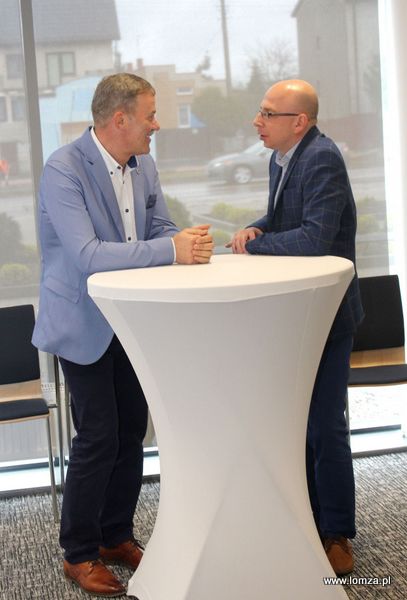 Prezes Parku Przemysłowego Łomża Andrzej Kiełczewski i Doradca Prezydenta Łomży dr Adam Miara