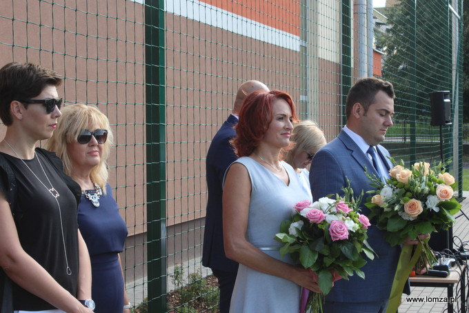 Poseł Bernadeta Krynicka i prezydent Łomży Mariusz Chrzanowski w SP 7