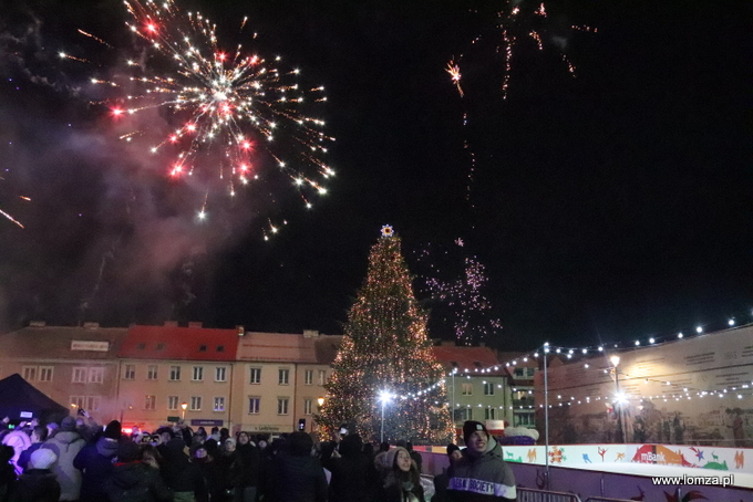 Pokaz fajerwerków na Starym Rynku