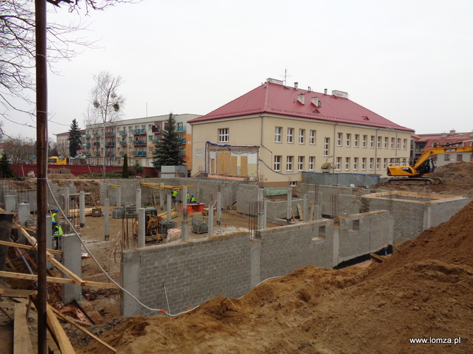 budowa sali gimnastycznej przy Szkole Podstawowej nr 2, foto z dnia 19 marca 2020