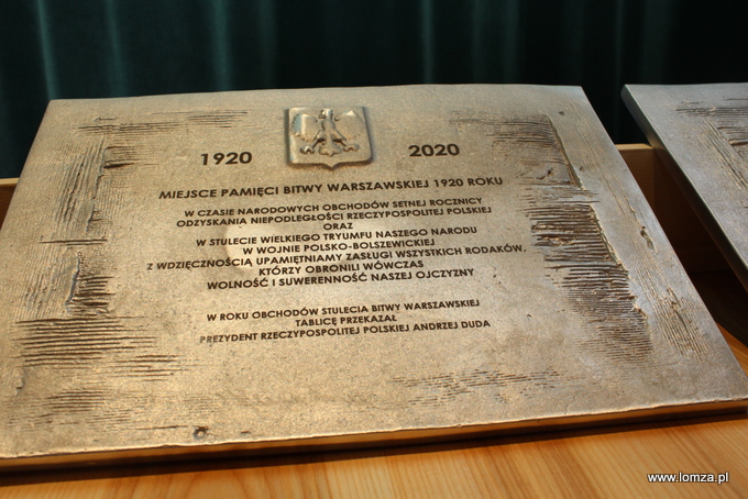 Tablica upamiętniająca Bitwę Warszawską z 1920 roku
