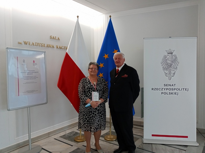Stanisław Kaseja Wiceprzewodniczący Łomżyńskiej Rady Seniorów; Grażyna Czajkowska Przewodnicząca Łomżyńskiej Rady Seniorów; fot. Grażyna Czajkowska 