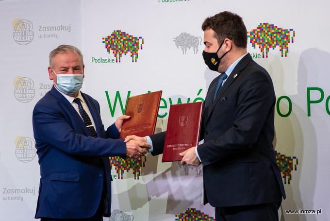 wicemarszałek Mark Olbryś i prezydent Mariusz Chrzanowski