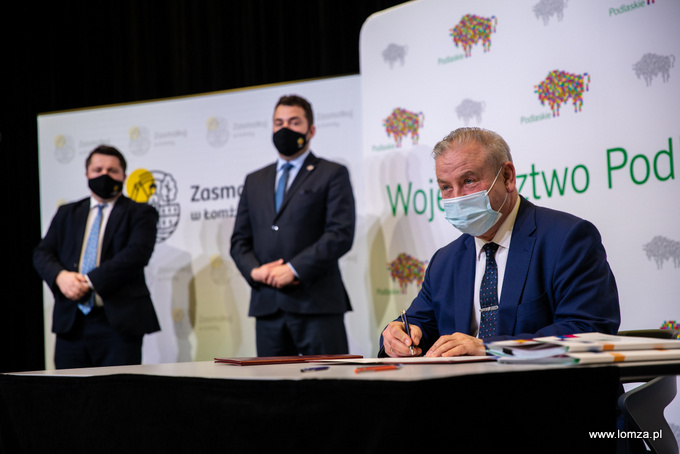list intencyjny podpisuje wicemarszałek Województwa Podlaskiego Marek Olbryś