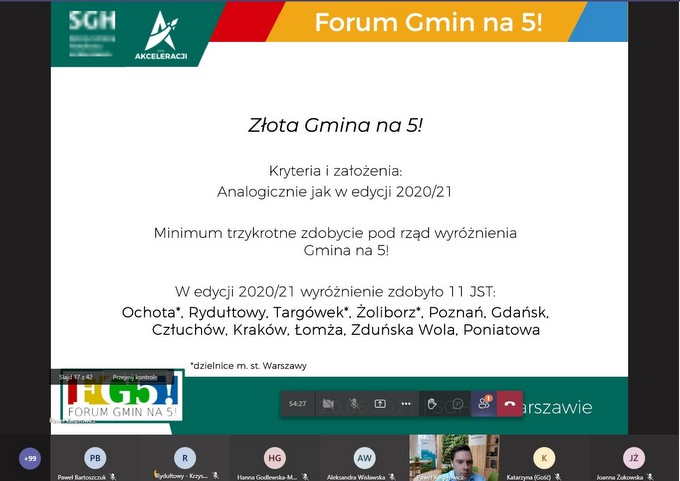 Forum Gmin na 5 odbyło się w formule online