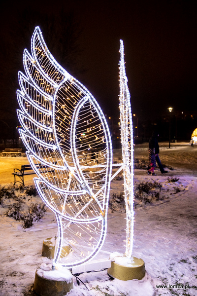 iluminacje świąteczne w Parku Jana Pawła II - Papieża Pielgrzyma