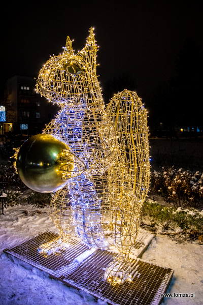 iluminacje świąteczne w Parku Jana Pawła II - Papieża Pielgrzyma