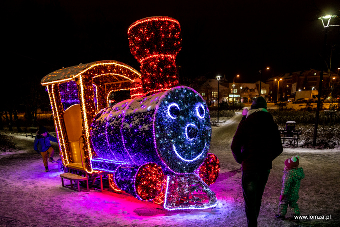 iluminacje świąteczne w Parku Jana Pawła II - Papieża Pielgrzyma