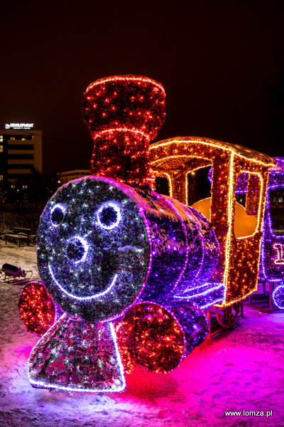 iluminacje świąteczne w Parku Jana Pawła II - Papieża Pielgrzyma