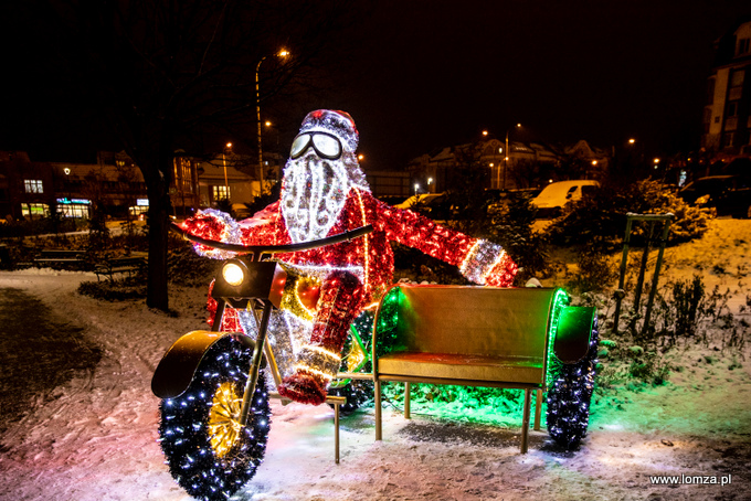 iluminacje świąteczne w Parku Jana Pawła II - Papieża Pielgrzyma