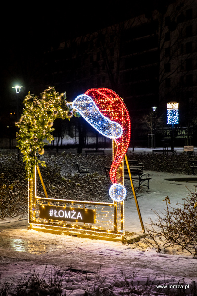 iluminacje świąteczne w Parku Jana Pawła II - Papieża Pielgrzyma