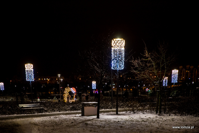 iluminacje świąteczne w Parku Jana Pawła II - Papieża Pielgrzyma