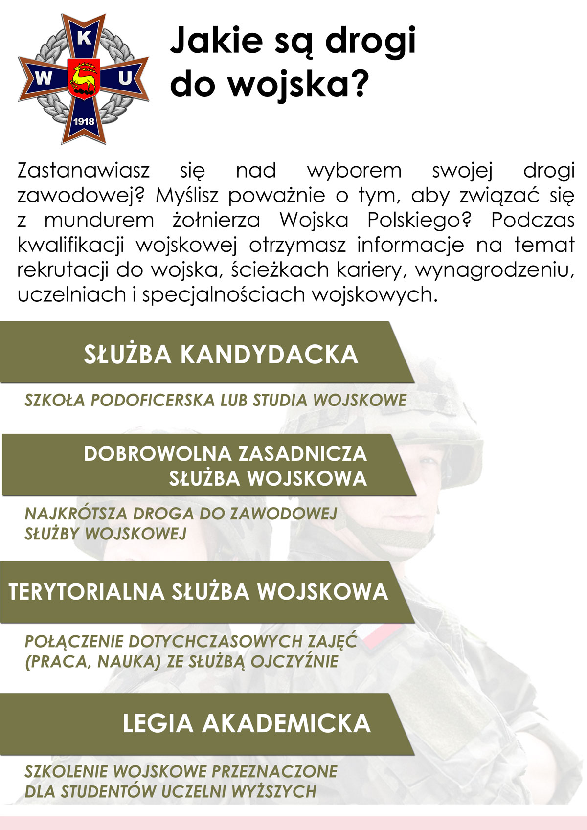 Jakie są drogi do wojska?