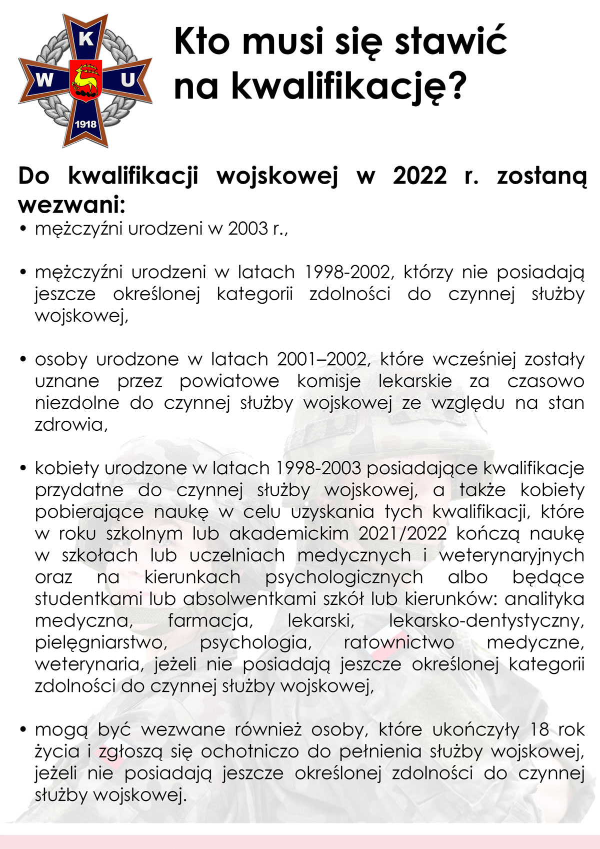 Kto musi się zgłosić na kwalifikację?