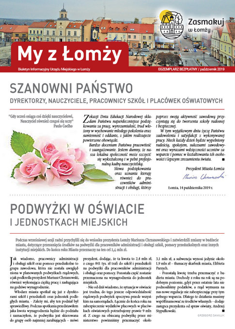Okładka pierwszego numeru (październik 2019)