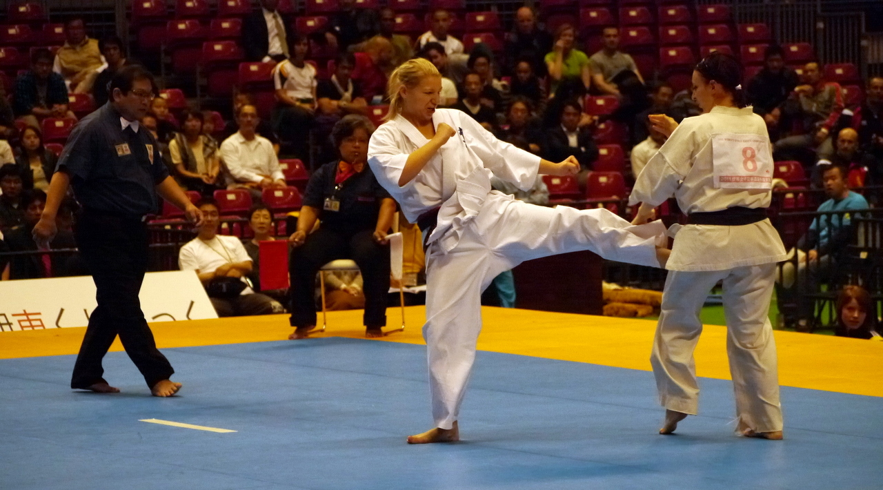 Sensei Anna Kaczyńska podczas Mistrzostw Świata Open w Japonii w 2011 r. (fot. archiwum prywatne)