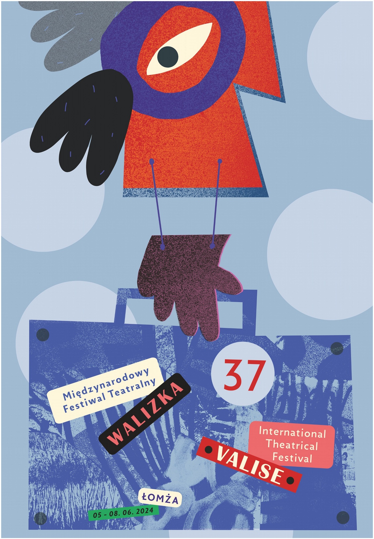 plakat 37. Międzynarodowego Festiwalu Teatralnego Walizka