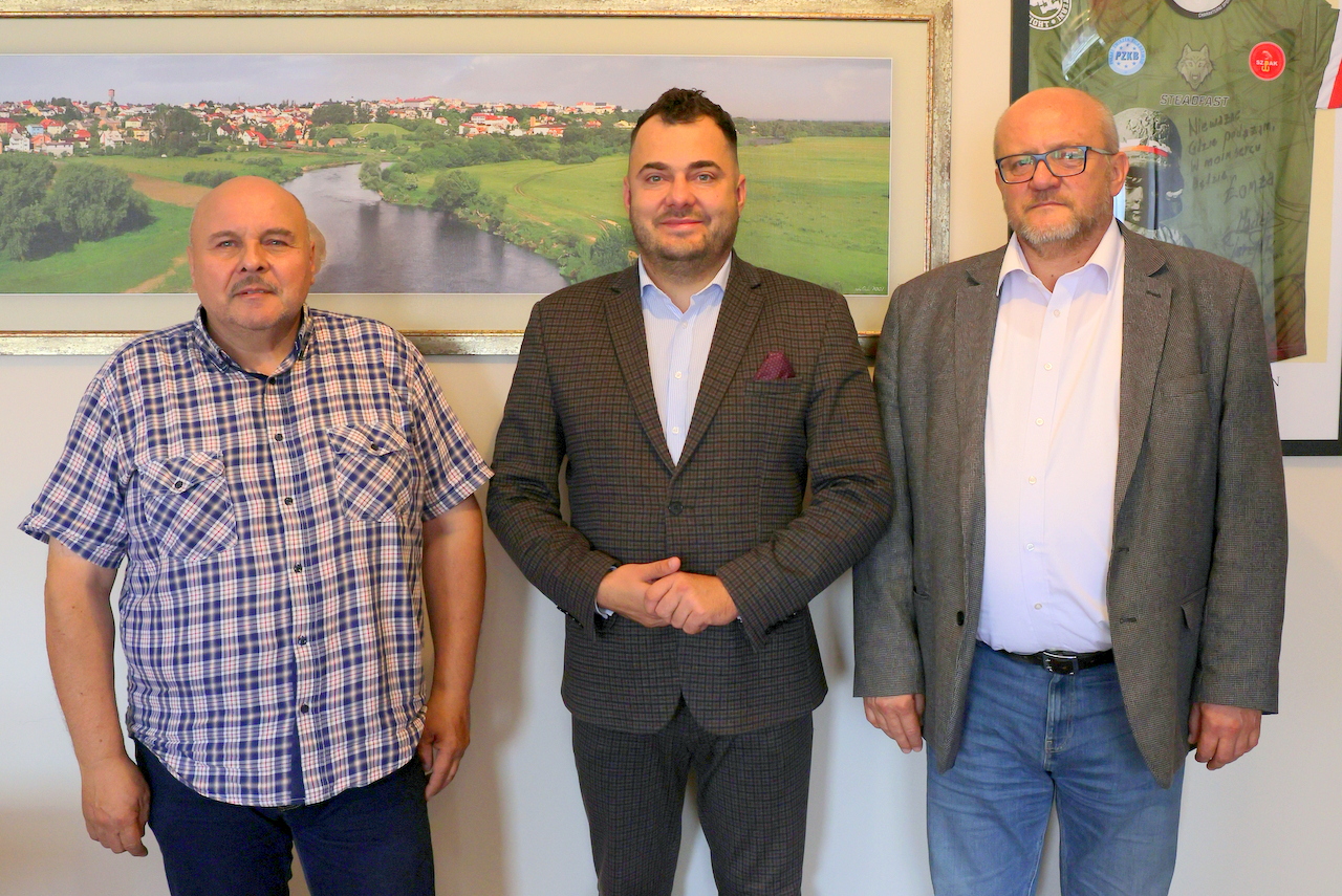 Wojciech Winko, prezydent Łomży Mariusz Chrzanowski, Wieńczysław Targ