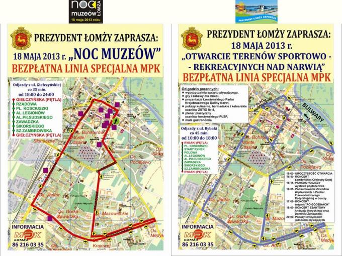Bezpłatne autobusy na otwarcie bulwarów i Noc Muzeów