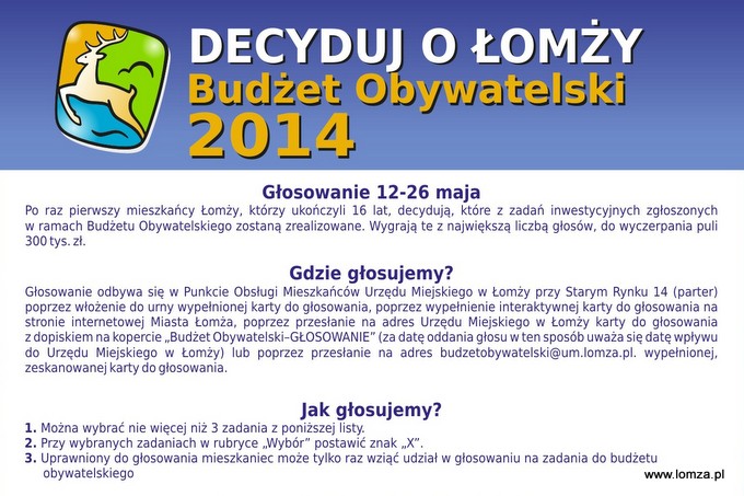 Budżet Obywatelski – GŁOSUJEMY