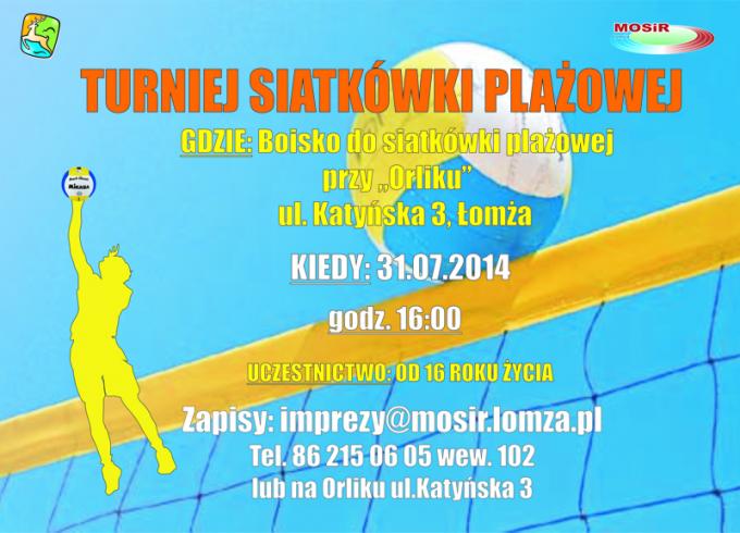 Turniej siatkówki plażowej i beach soccera – Wakacje z MOSiR-em