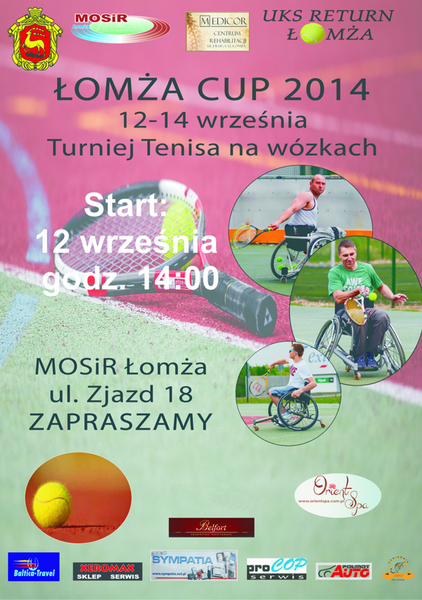 Pierwszy w województwie podlaskim Turniej Tenisa Ziemnego na Wózkach zawita do Łomży