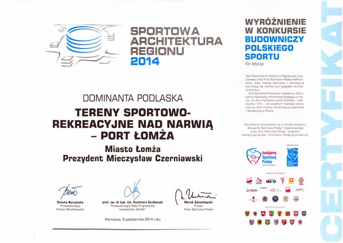 Port Łomża wyróżniony przez Klub Sportowa Polska