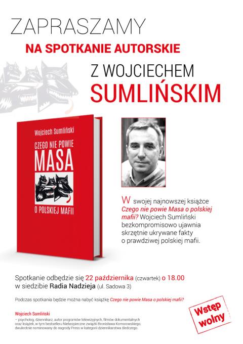 Zaproszenie na spotkanie z Wojciechem Sumlińskim