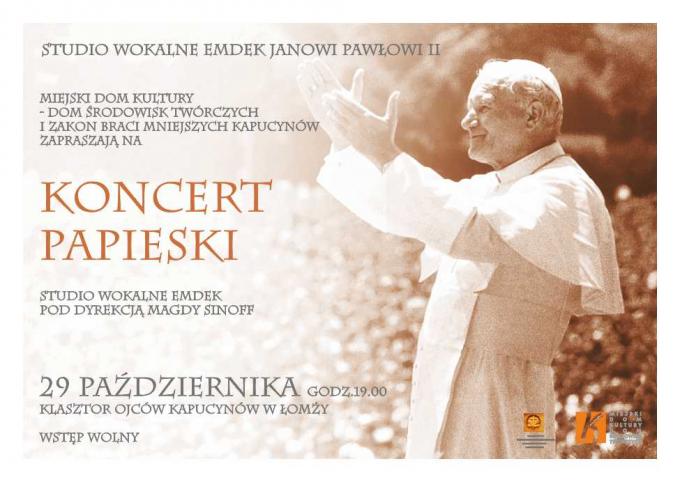 Zapraszamy na koncert papieski