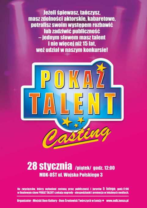 Weź udział w castingu POKAŻ TALENT!