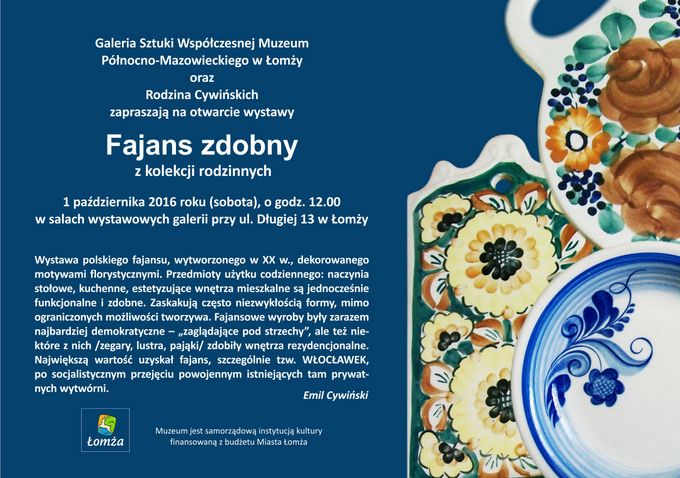 Fajans zdobny z kolekcji rodzinnych