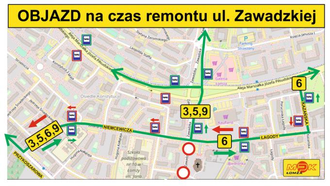 Zmiana organizacji ruchu na ulicy Zawadzkiej
