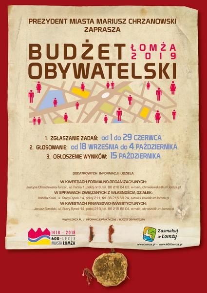 Zgłoś zadanie do Budżetu Obywatelskiego na 2019 rok