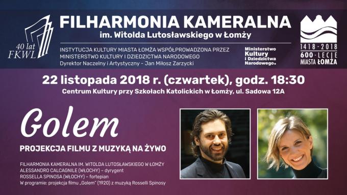 Golem – film z muzyką na żywo u Łomżyńskich Filharmoników