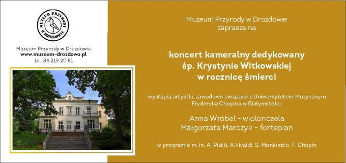 Zaproszenie na koncert w Muzeum Przyrody