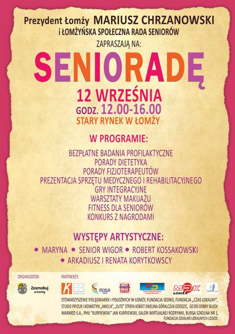 Zapraszamy seniorów do wspólnego świętowania – „Seniorada 2019”