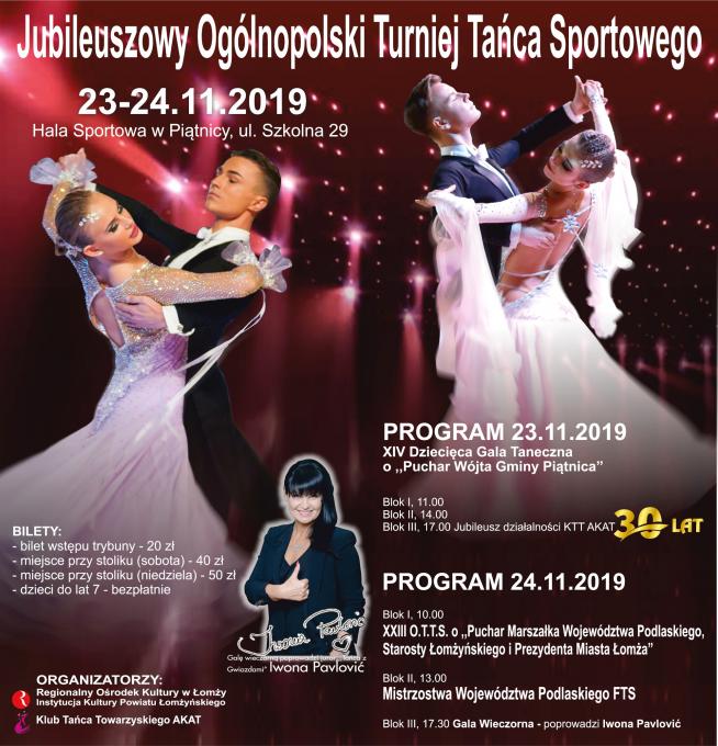 Zaproszenie na Ogólnopolski Turniej Tańca Towarzyskiego Sportowego